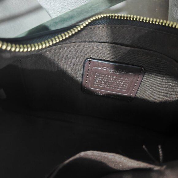 Coach Lychee-Textured Leather Shoulder Bag - Picture 6 of 9